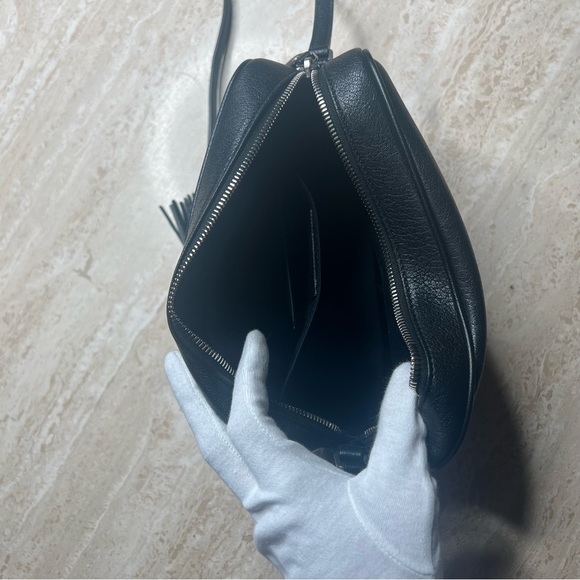 Yves Saint Laurent Lou Camera Bag Smooth Black Nero Leather - Picture 2 of 5